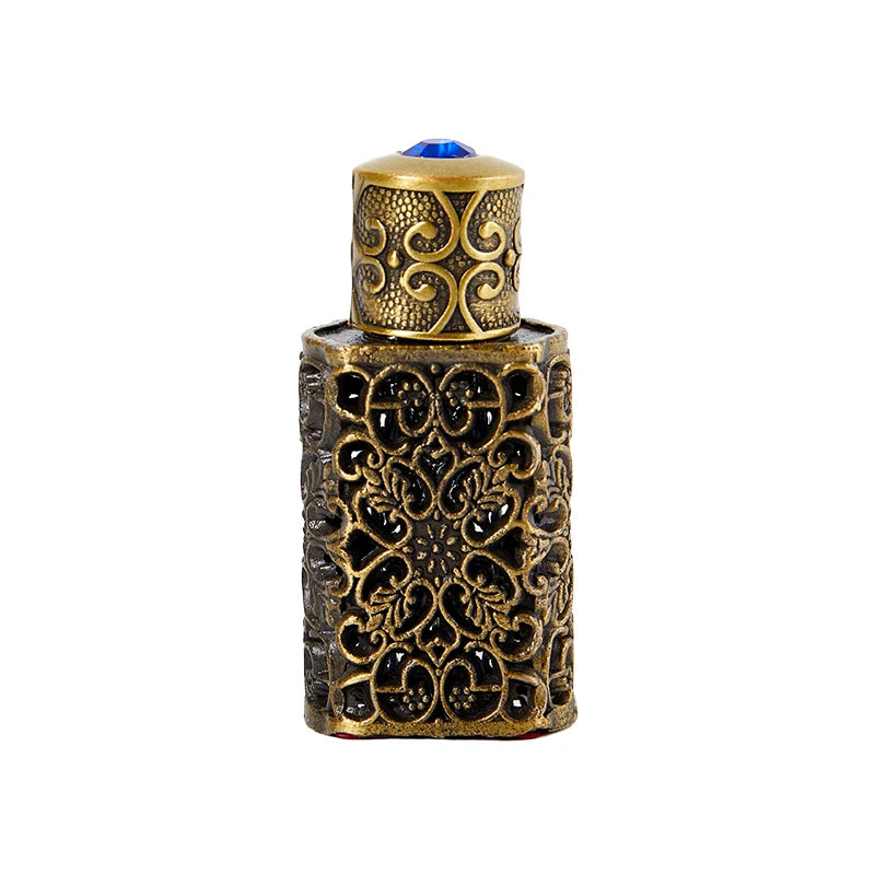 Luxury 3ml Mini Antiqued Perfume Refillable Bottle Arab Style Essential Oils Atomizer Perfume Spray Bottle Peaceful Pleasures Health and Wellness Bronze
