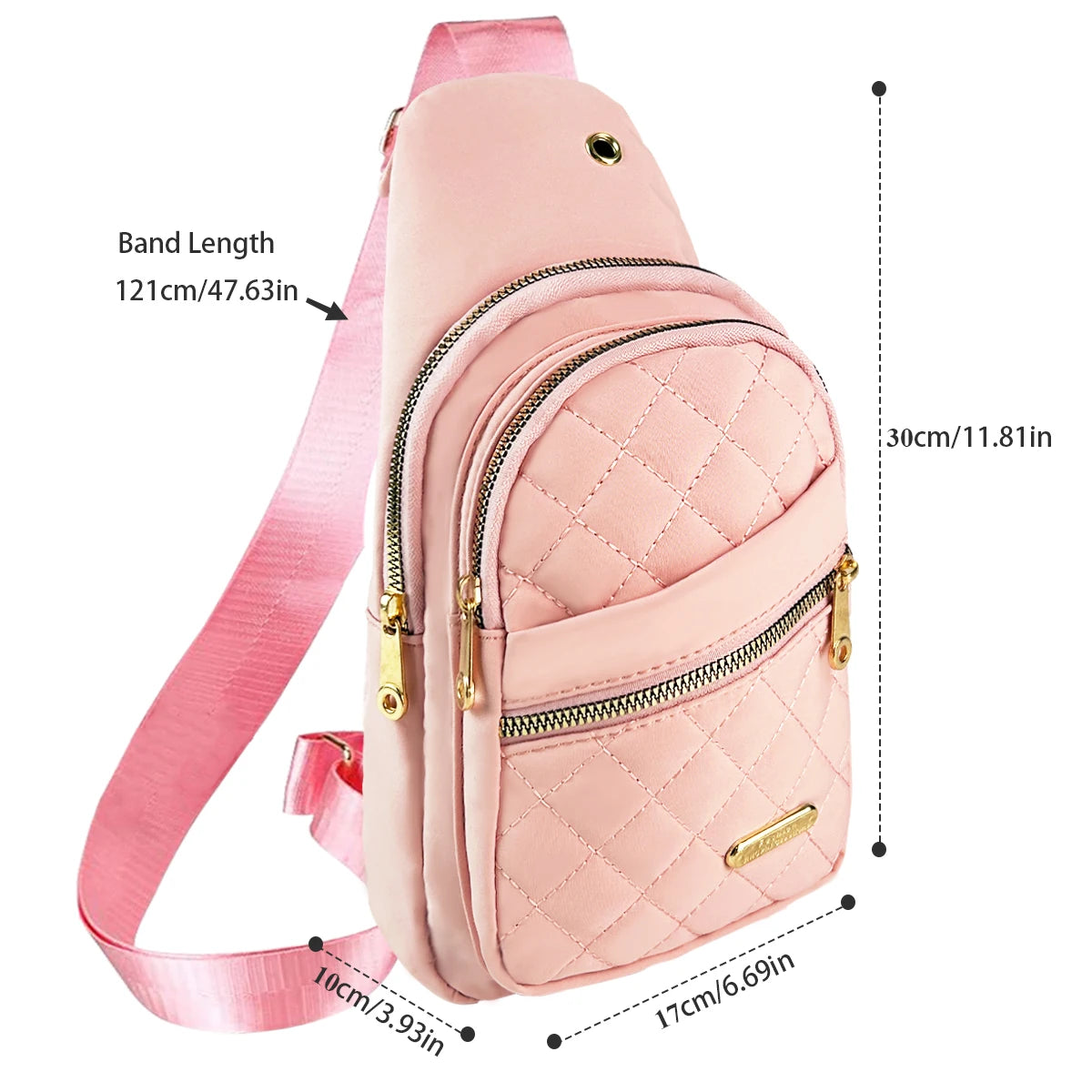 Adjustable Quilted Sling Backpack Outdoor Travel Bag For Men Women Casual Crossbody Small Sling Backpack Sling Bags Peaceful Pleasures Health and Wellness