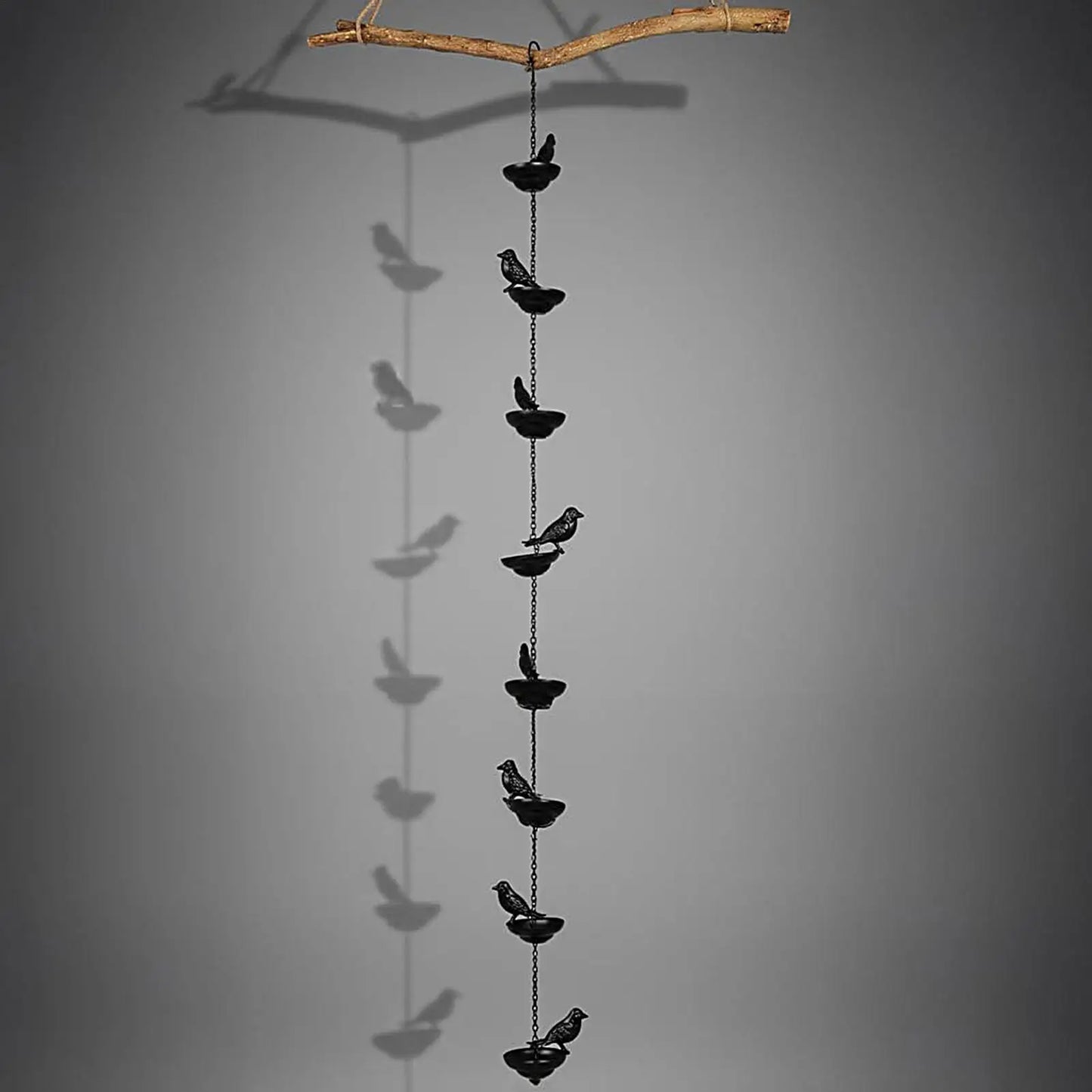 Bird Rain Chain for Gutters | Rust-Resistant Metal Outdoor Decor