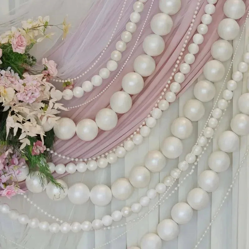Faux Pearl Hanging Decor DIY Bead Garland for Weddings