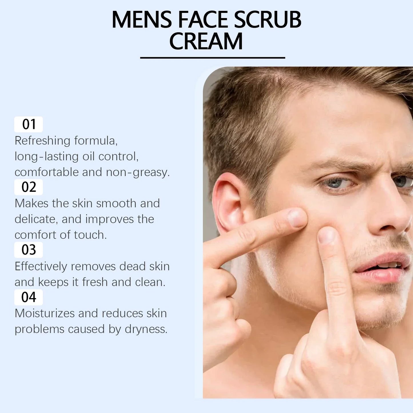 East Moon Men's Face Exfoliating Scrub – Oil Control & Blackhead