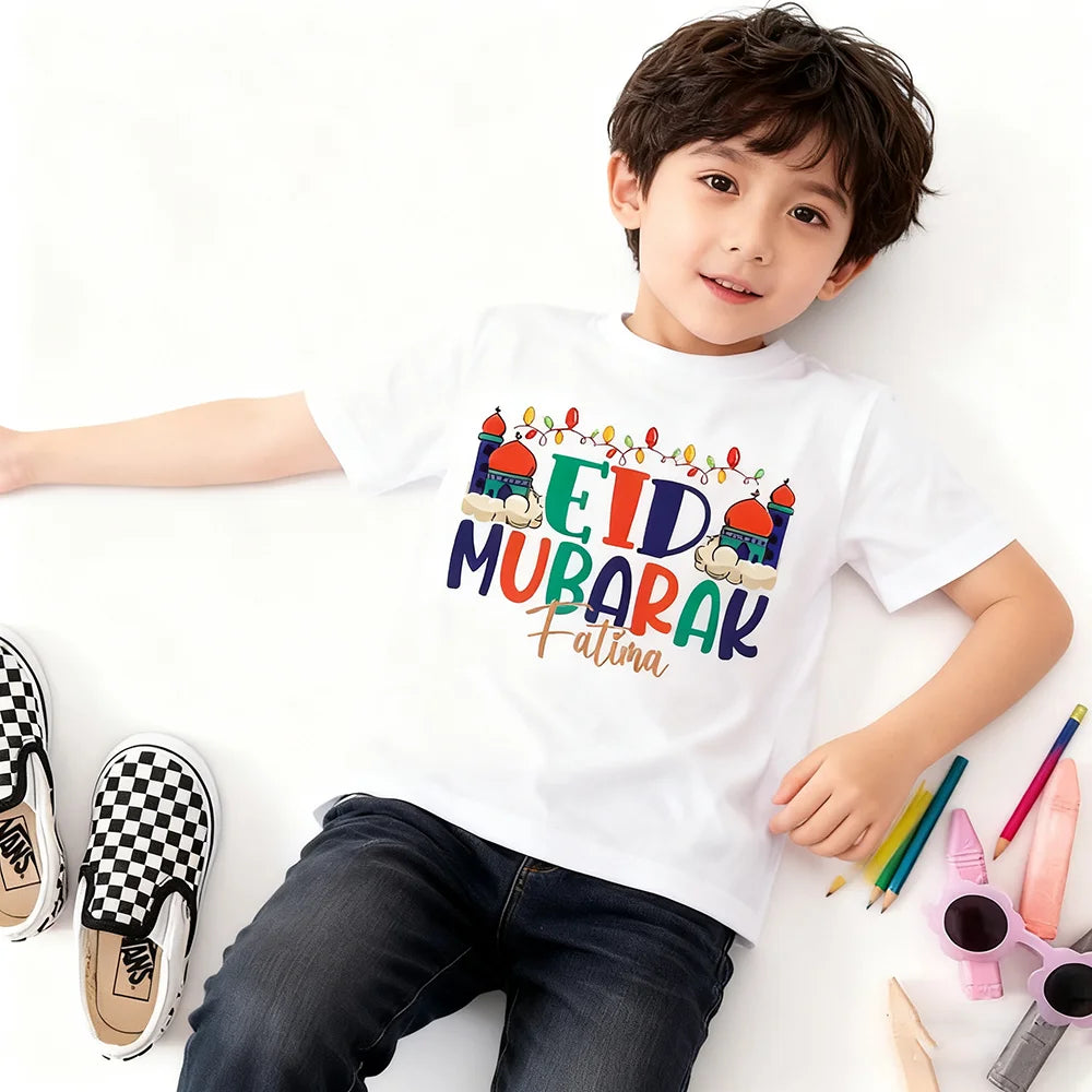 Custom Eid Mubarak T-Shirt | Family Muslim Holiday Tee