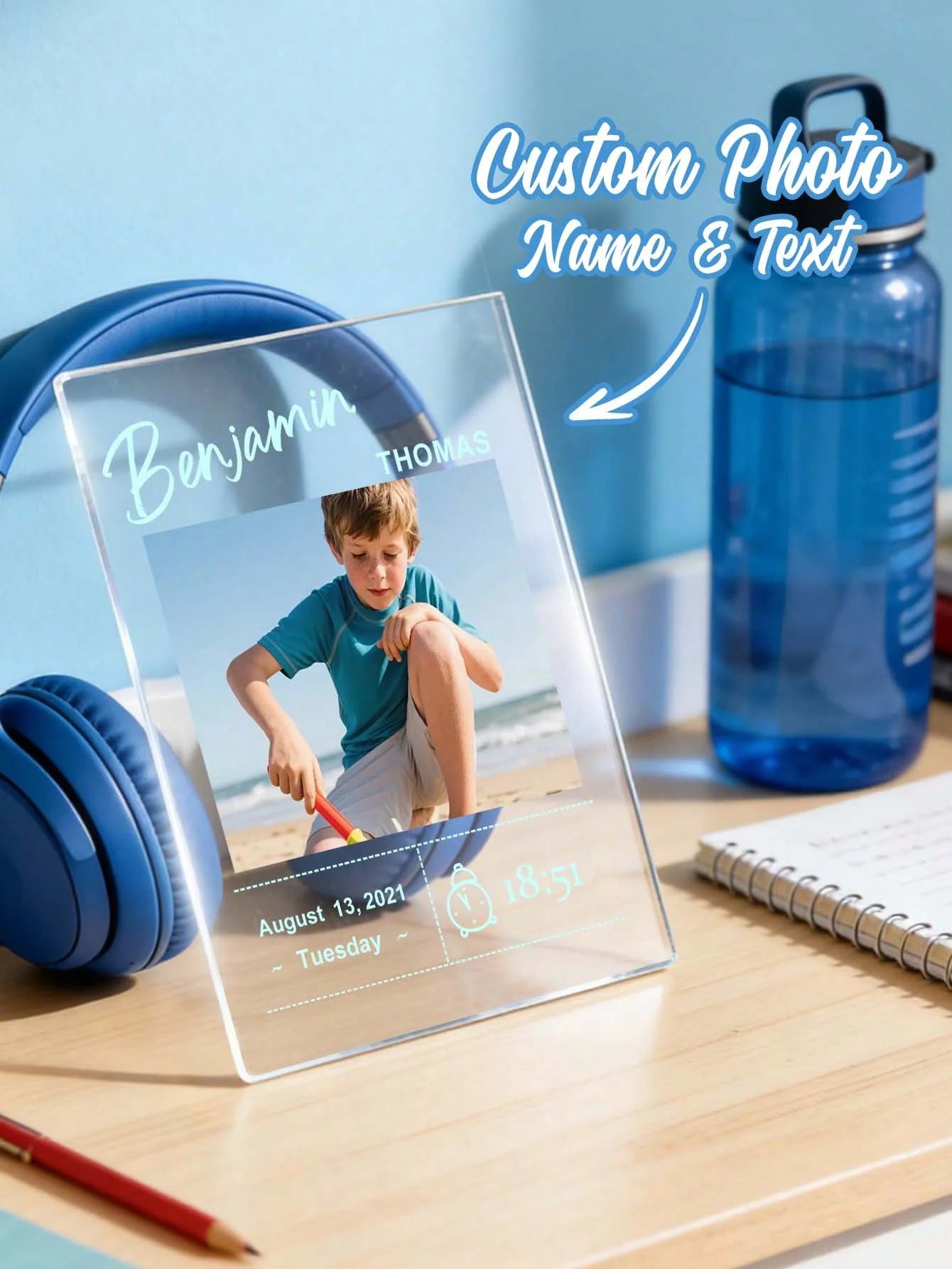Custom Engraved Baby Photo Acrylic Frame | Newborn Keepsake