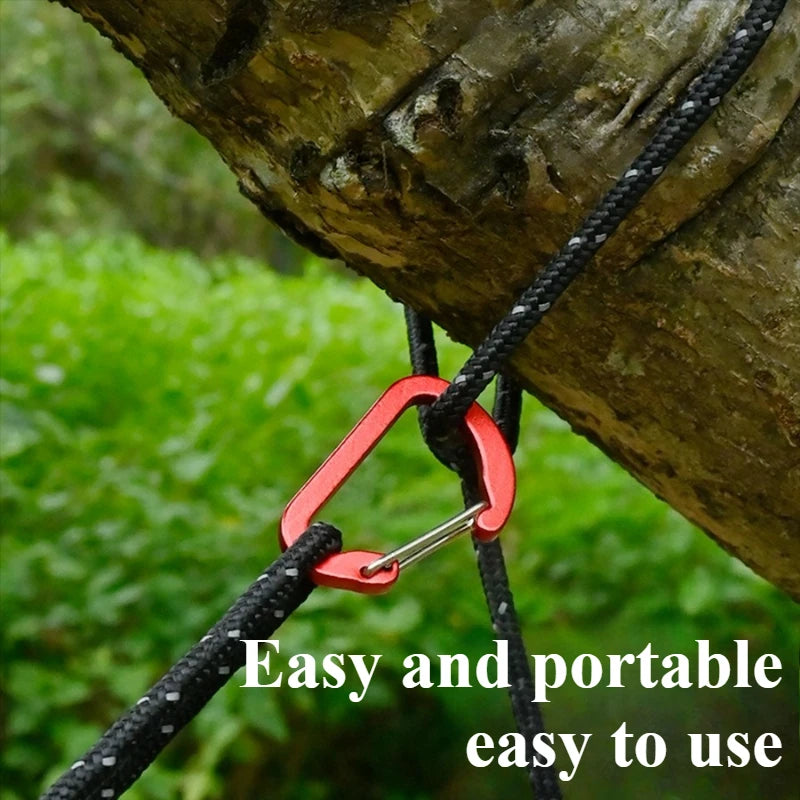 3-Pack D-Ring Carabiner Clips | Aluminum Keychain Buckle Set Carabiner Clip Set Peaceful Pleasures Health and Wellness