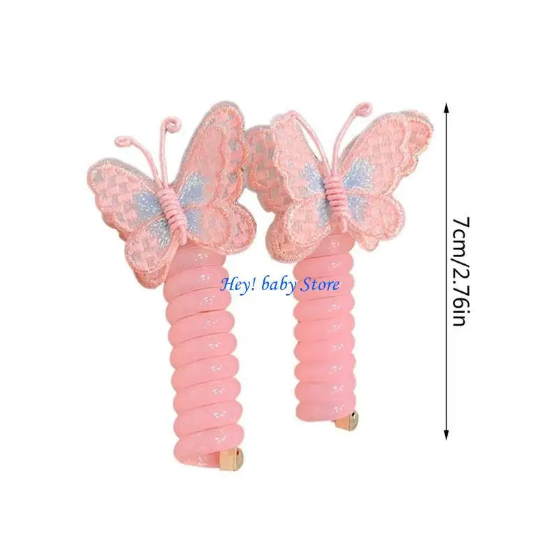 Telephone Cord Hair Ties for Girls – Coil Scrunchies 5 Colors
