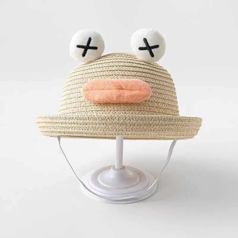 Baby Straw Sun Hat Elastic Chin Strap | Toddler Ages 1–5