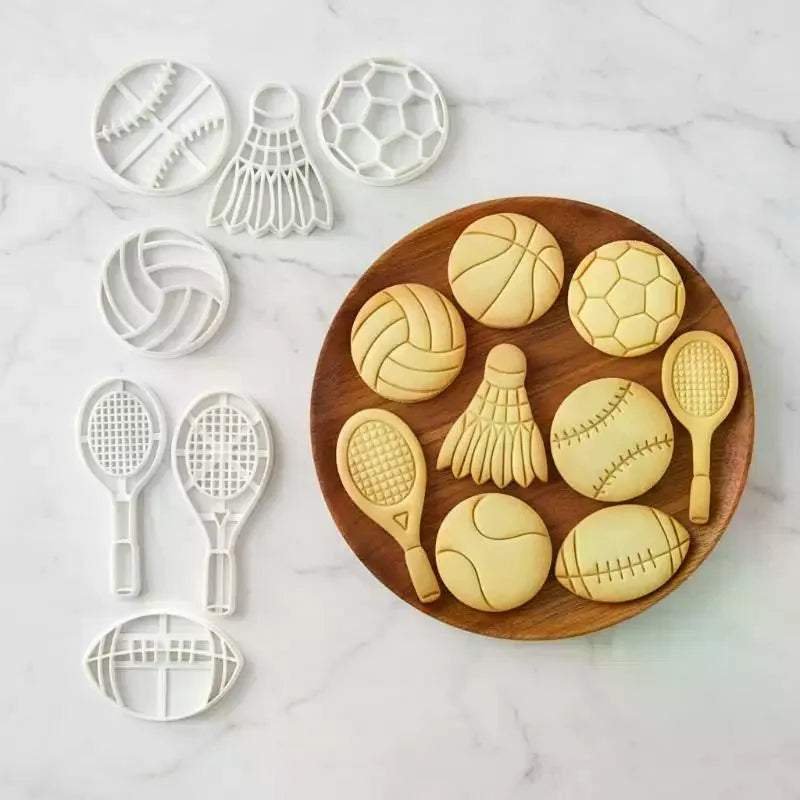 Sports Cookie Cutter Set – Football, Rugby & Basketball Shapes