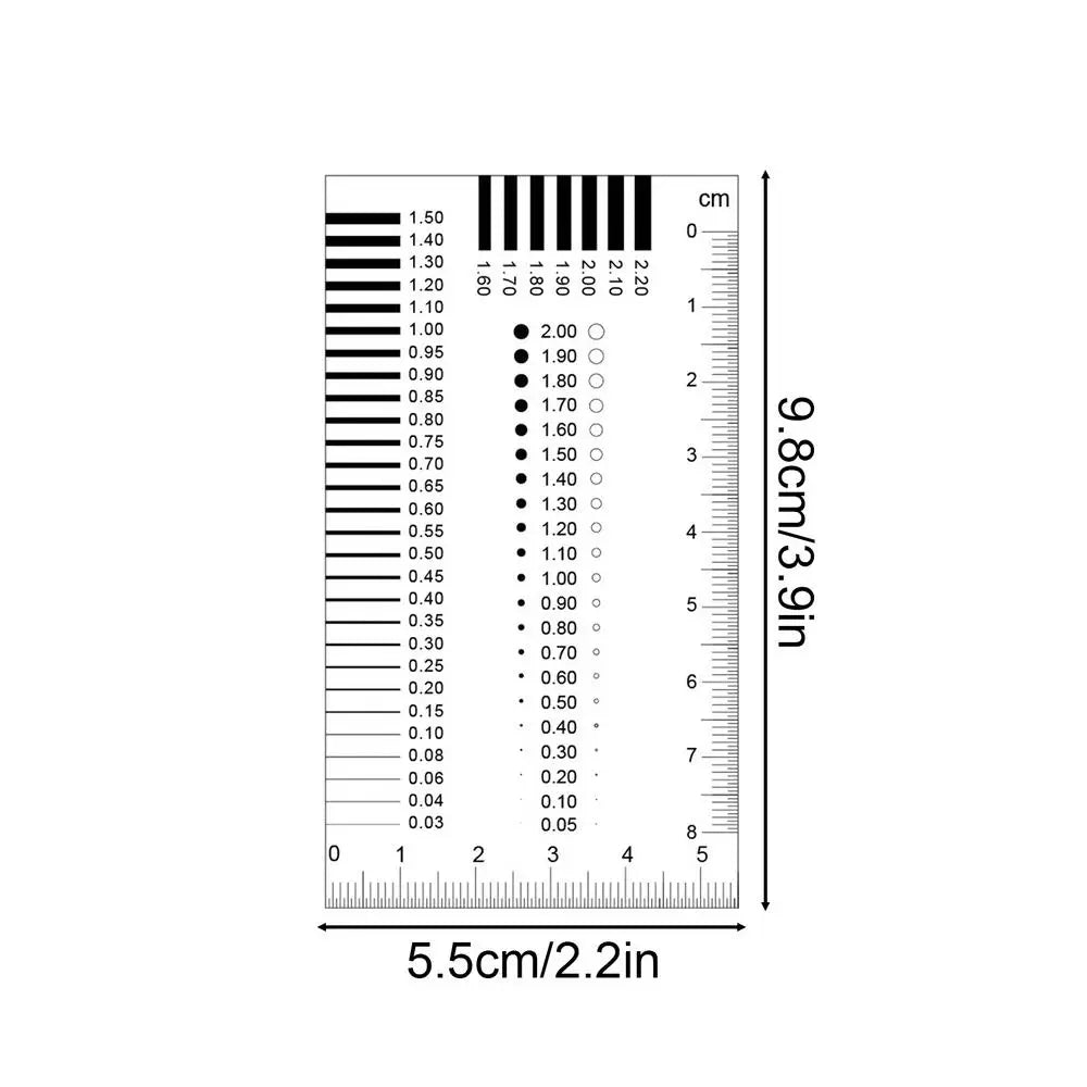 0.01mm Precision Crack Measurement Tool Card Style Width Gauge Defect Detection Scale For Hobbyists Beginners Students Collector Peaceful Pleasures Health and Wellness A