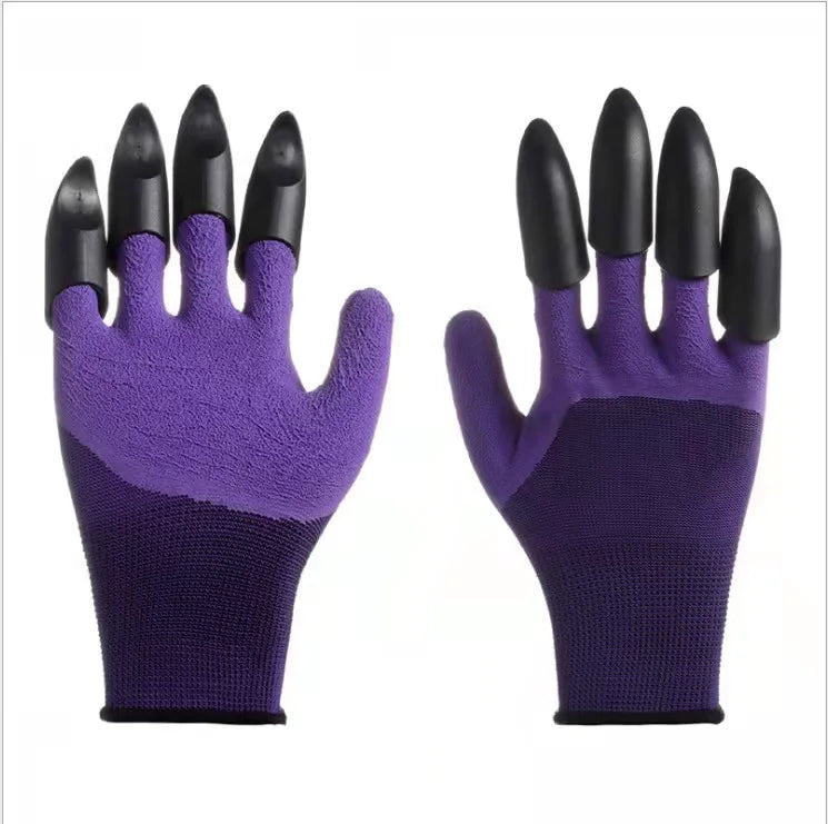 Digging Gloves, Gardening, Dipping, Labor, Claws, Vegetable Flower Planting and Grass Pull Gloves with Claws Work Gloves Peaceful Pleasures Health and Wellness 1pair 1