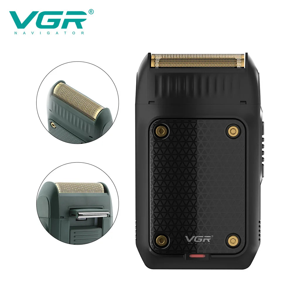 VGR 353 Beard Shaver Professional Hair Trimmer Electric Face Shaving Machine Men's USB Charging Safety Face Shaver for Men Peaceful Pleasures Health and Wellness
