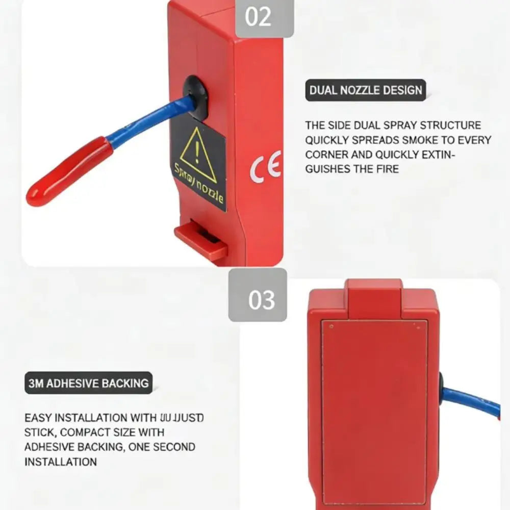Dual-Line Design Flame Retardant Device Automatic Activation Non Pollution Automatic Fire Extinguishing Sticker DIN Rail Mount Peaceful Pleasures Health and Wellness