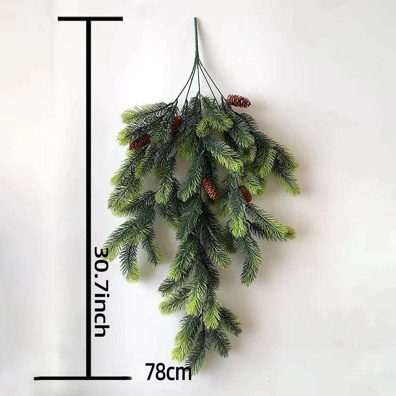 78cm Artificial Pine Christmas Vine Wall Hanging Swag Decor