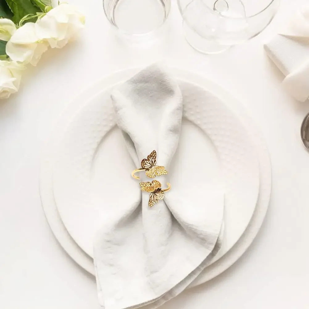 Butterfly Napkin Rings | Elegant Wedding & Party Table Decor