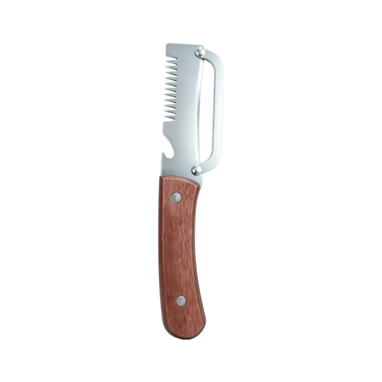 3-in-1 Stainless Steel Vegetable Peeler with Wood Handle