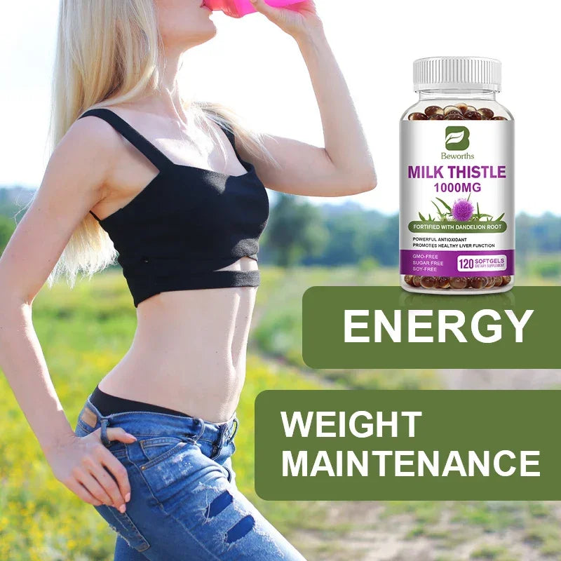 BEWORTHS Milk Thistle 1000mg Capsules – Liver Support Peaceful Pleasures Health and Wellness