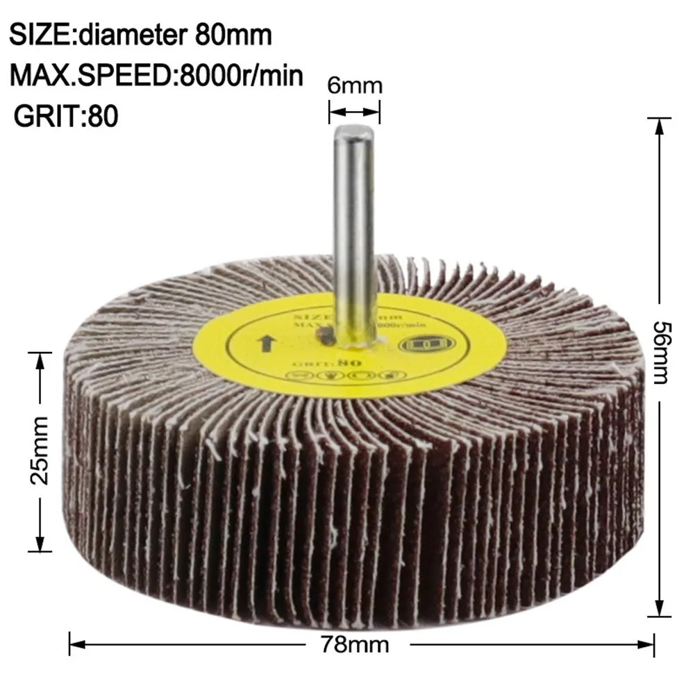 16- 80 Grit Sanding Flap Wheel Disc Abrasive Grinding Dremel
