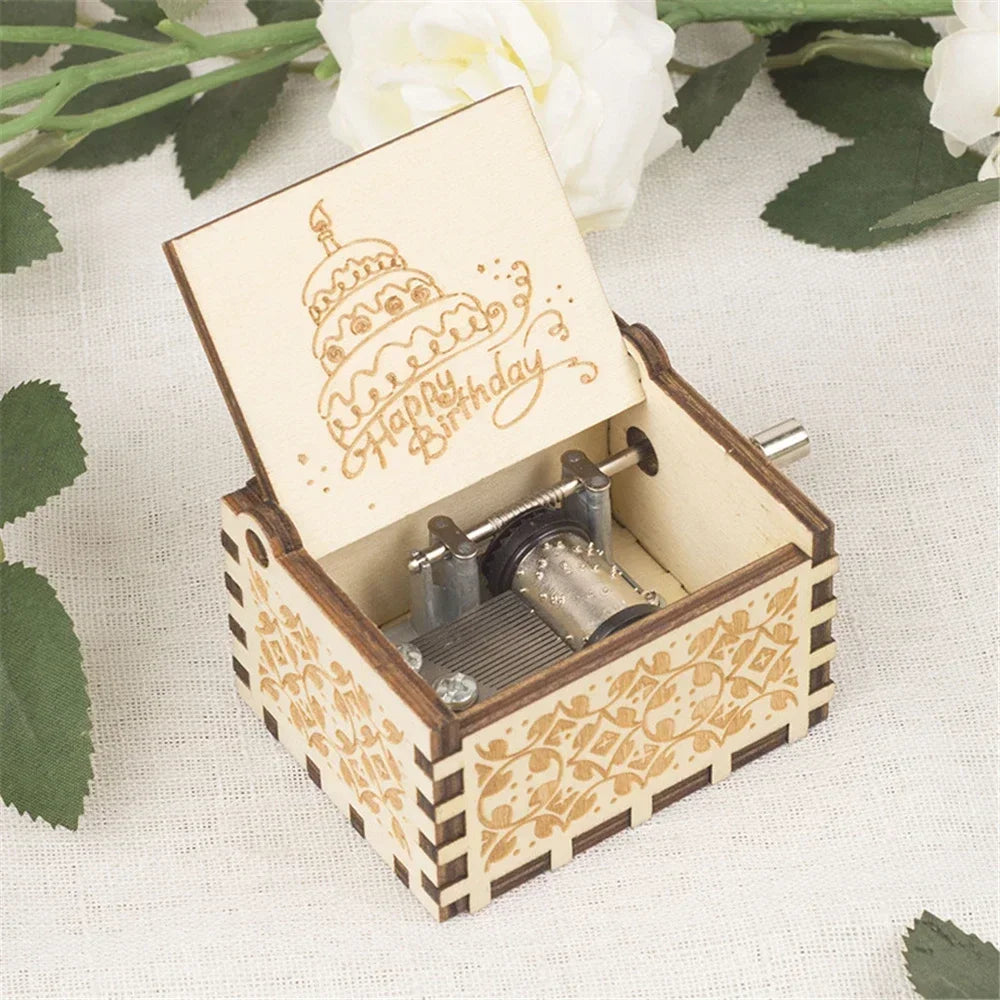 Classic 18-Note Wooden Music Box – "Happy Birthday" Gift