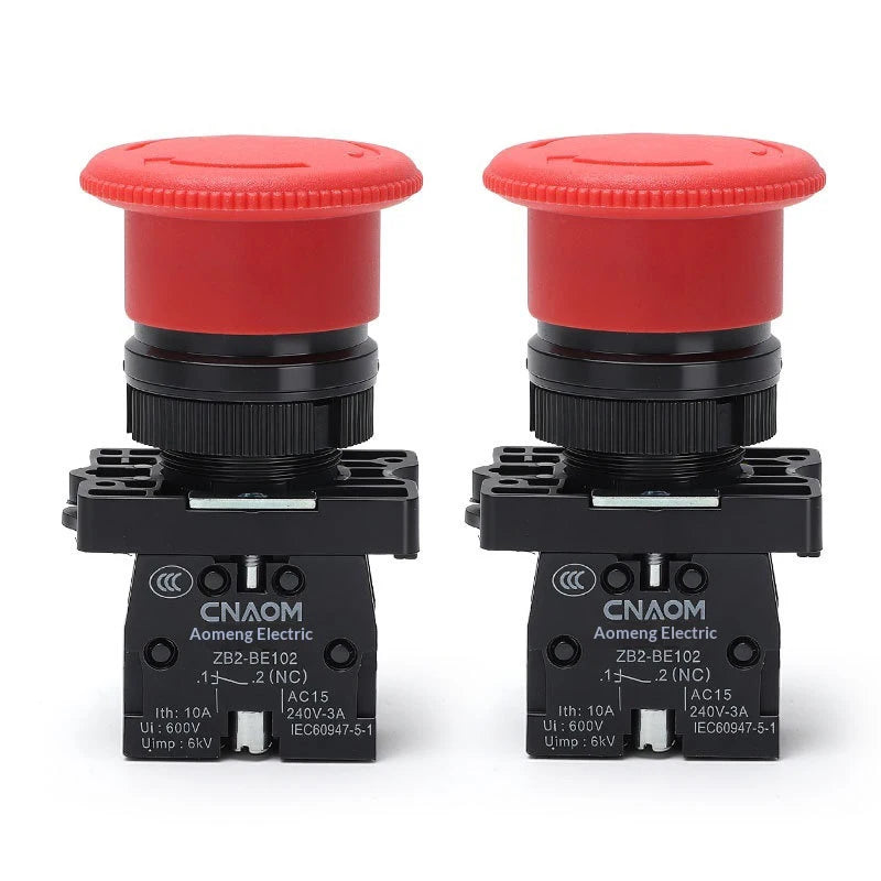 1pcs XB2-ES542 22mm NC Red Mushroom Emergency Stop Push Button Switch Peaceful Pleasures Health and Wellness 1pc 1PC 0