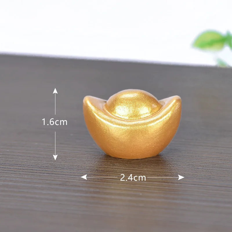 Feng Shui Auspicious Fa Cai Money Tree Gold Ingot Bag Lucky Fortune Spring Festival Mascot Desktop Ornament Car Home Decor Craft Peaceful Pleasures Health and Wellness 17