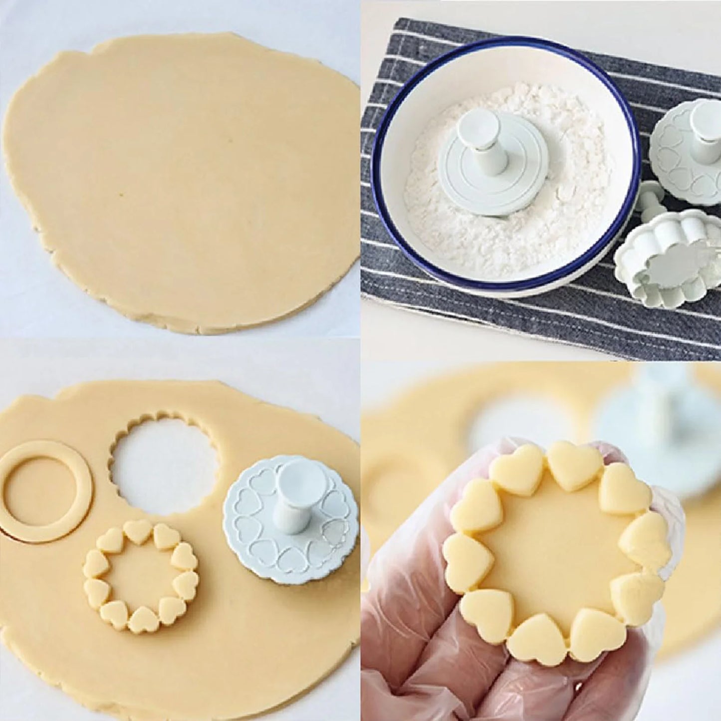 DIY Jam Chocolate Biscuit Mold Christmas Plastic Pressable Fondant Cookie Stamp Suitable for Spread Joy and Sweetness Peaceful Pleasures Health and Wellness