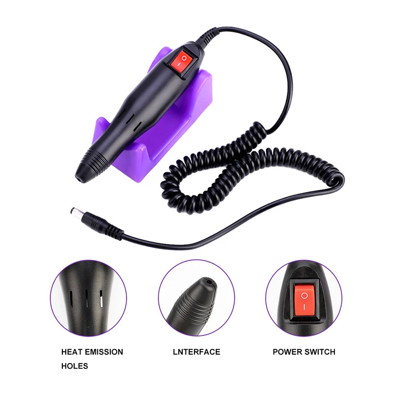 New Models Electric Nail File Nail Drill Pen Machine Professional Nail Polish Equipment Manicure Pedicure Set Kit Peaceful Pleasures Health and Wellness