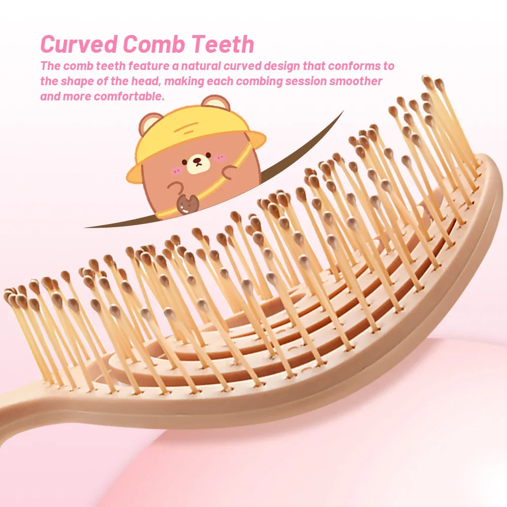 Heart Hollow Airbag Cushion Comb – Anti-Static Scalp Massager