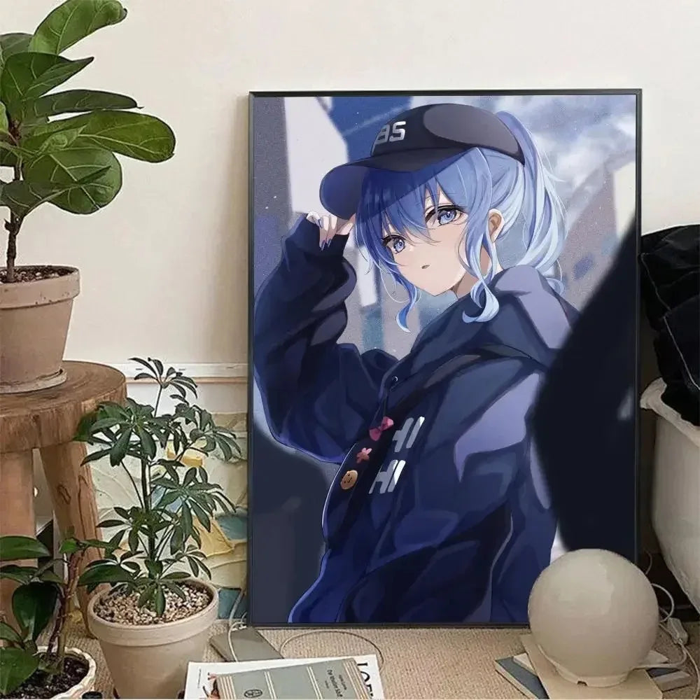 Hoshimachi Suisei Hololive Anime Canvas Wall Art Poster