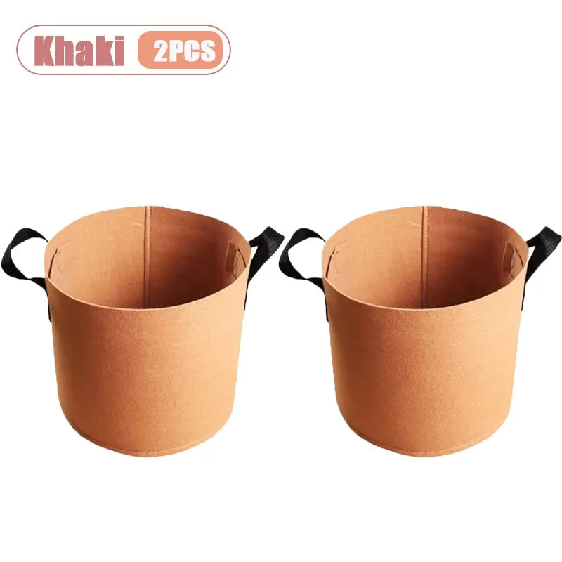 Nonwoven Fabric Grow Bags – Felt Plant Pots with Handles (1–4 Pack)