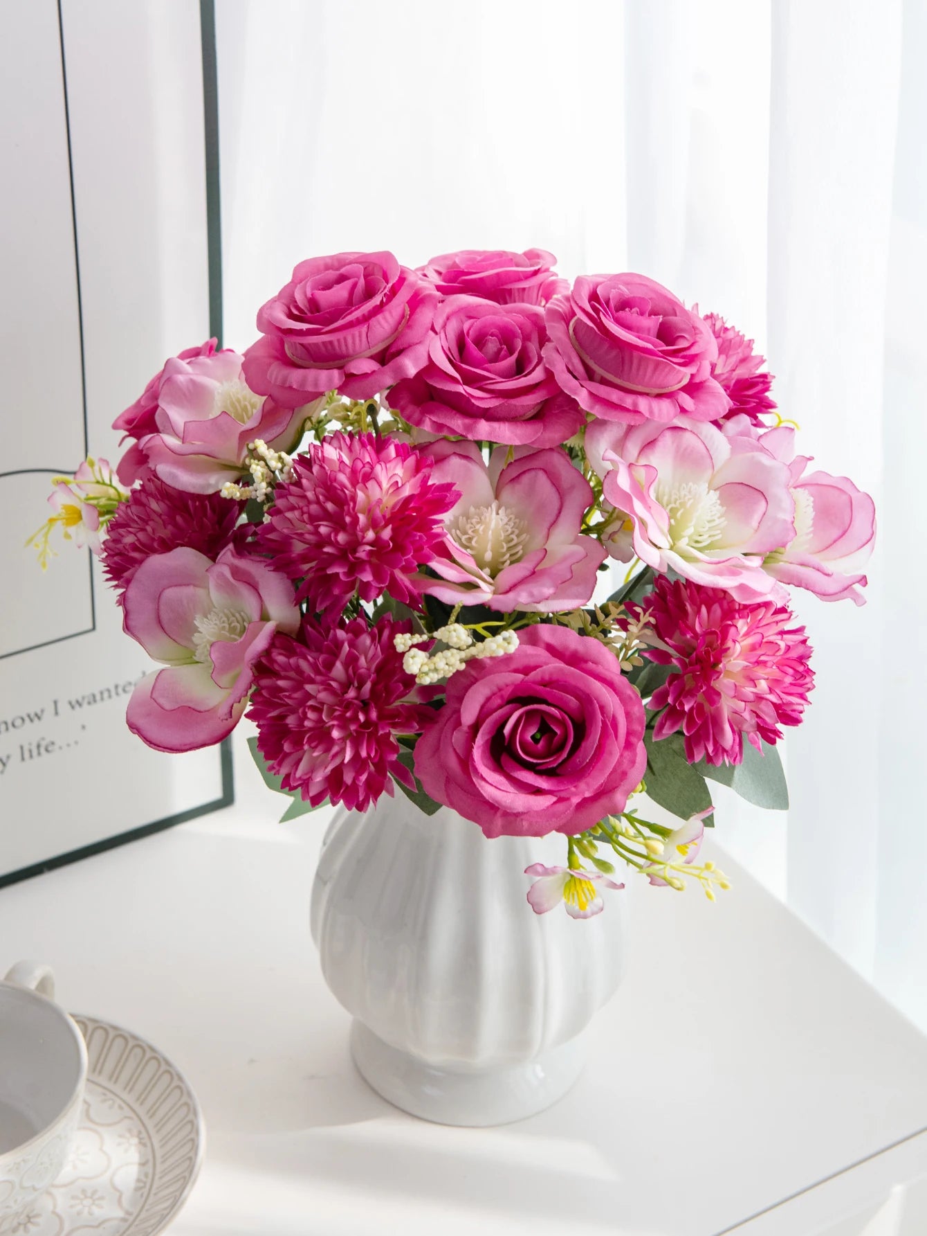 Artificial Silk Roses | Wedding Bouquet & Home Decor