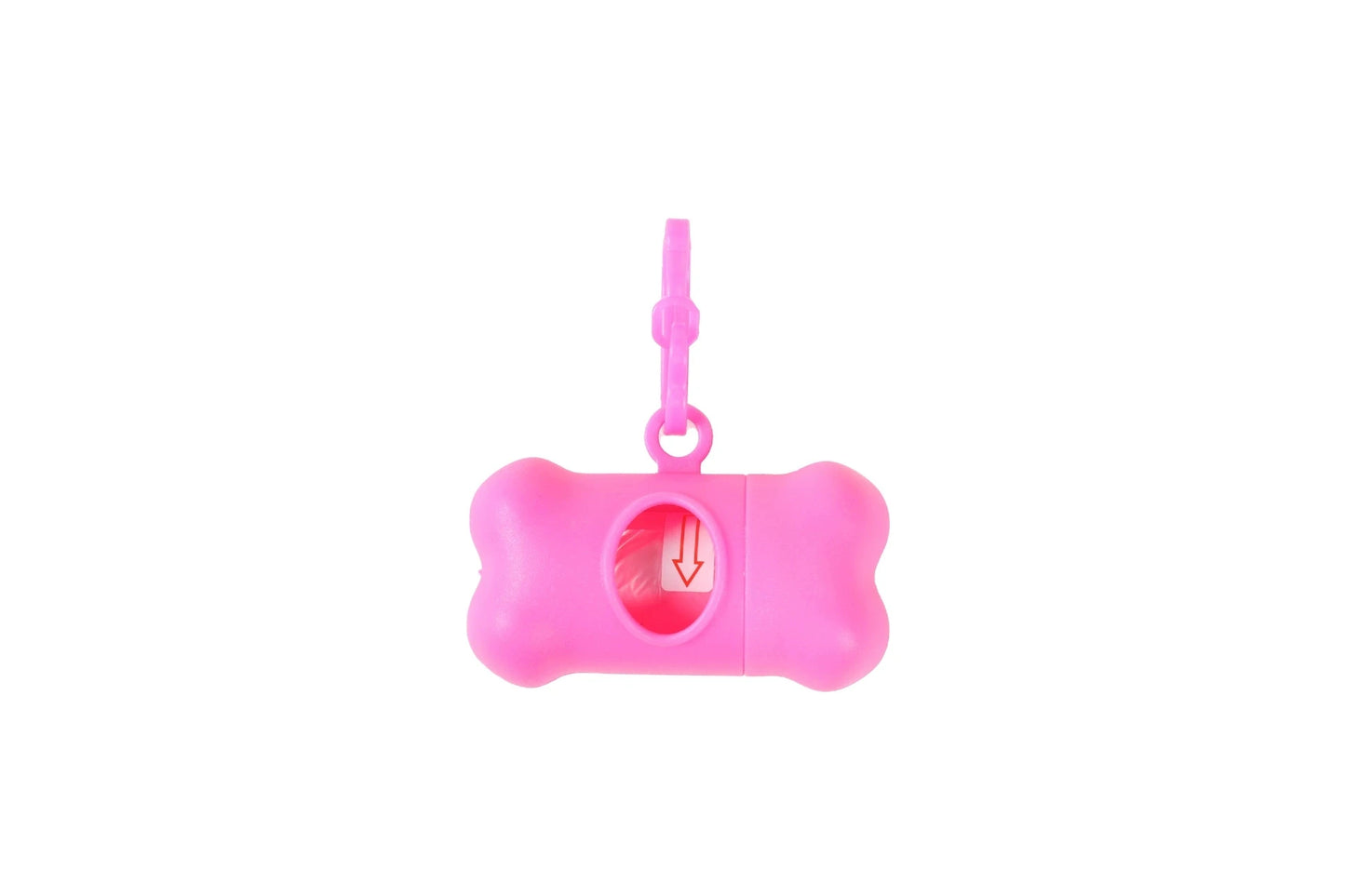 Bone-Shaped Dog Poop Bag Dispenser with Leash Clip