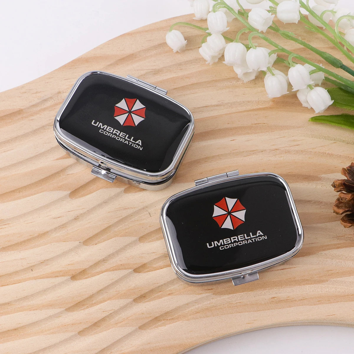 Famous Horror Film Metal Medicine Box Pill Packaging Health Products Moisture Resistant Storage Case Personalized Fashion Casket Peaceful Pleasures Health and Wellness