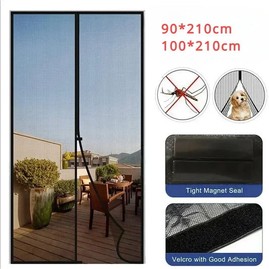 Curtains Living Room 2024 New Model Automatic Closing No Punching Insulation Gauze Anti-mosquito Magnetic Door Curtain Shades Peaceful Pleasures Health and Wellness