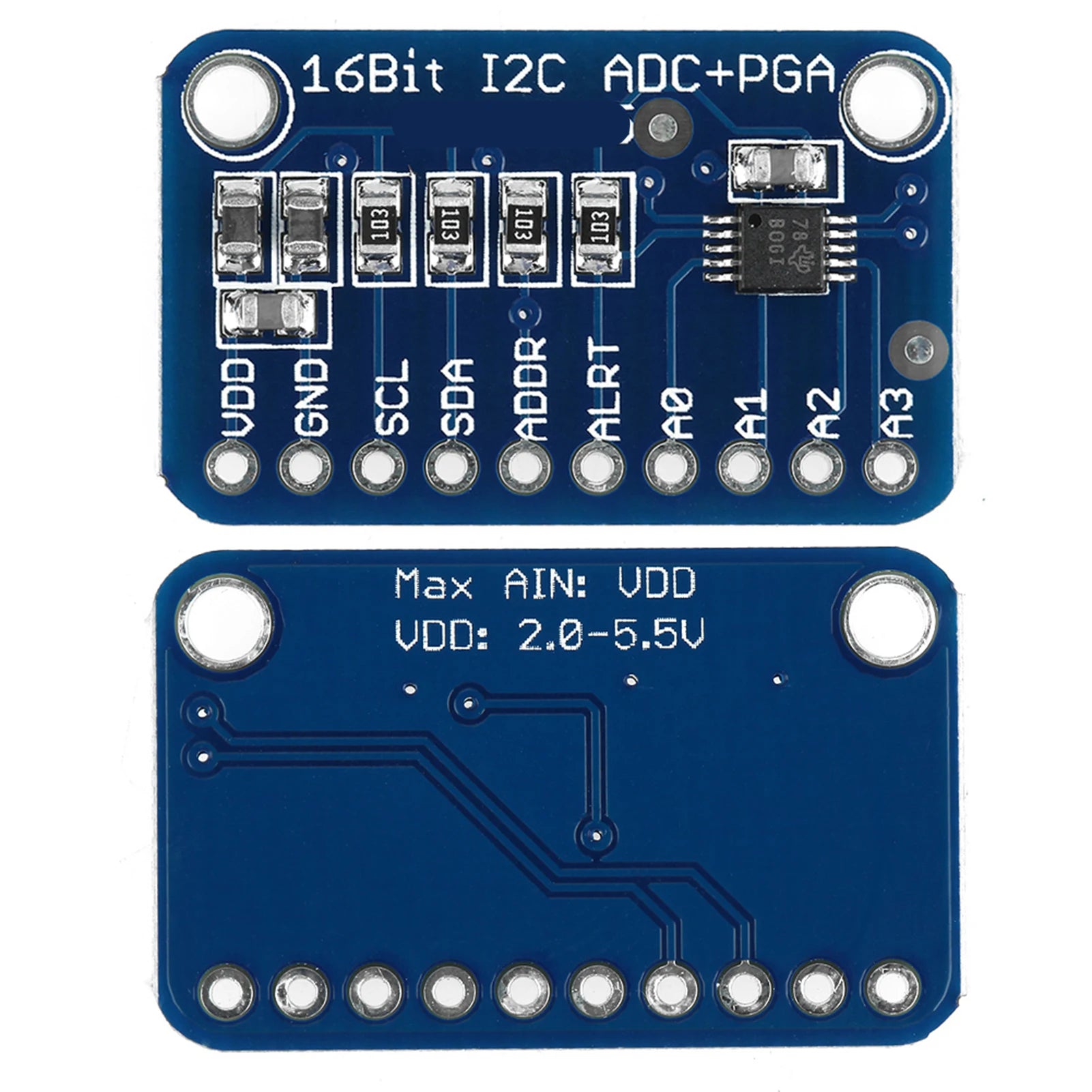 Analog to Digital Converter 16‑Bit I2C Development Board Analog to Digital Converter Module Peaceful Pleasures Health and Wellness