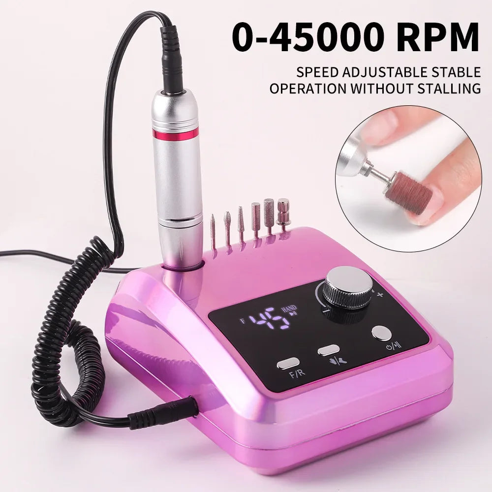 45000 RPM Electric Nail Drill Machine – Professional Grinder