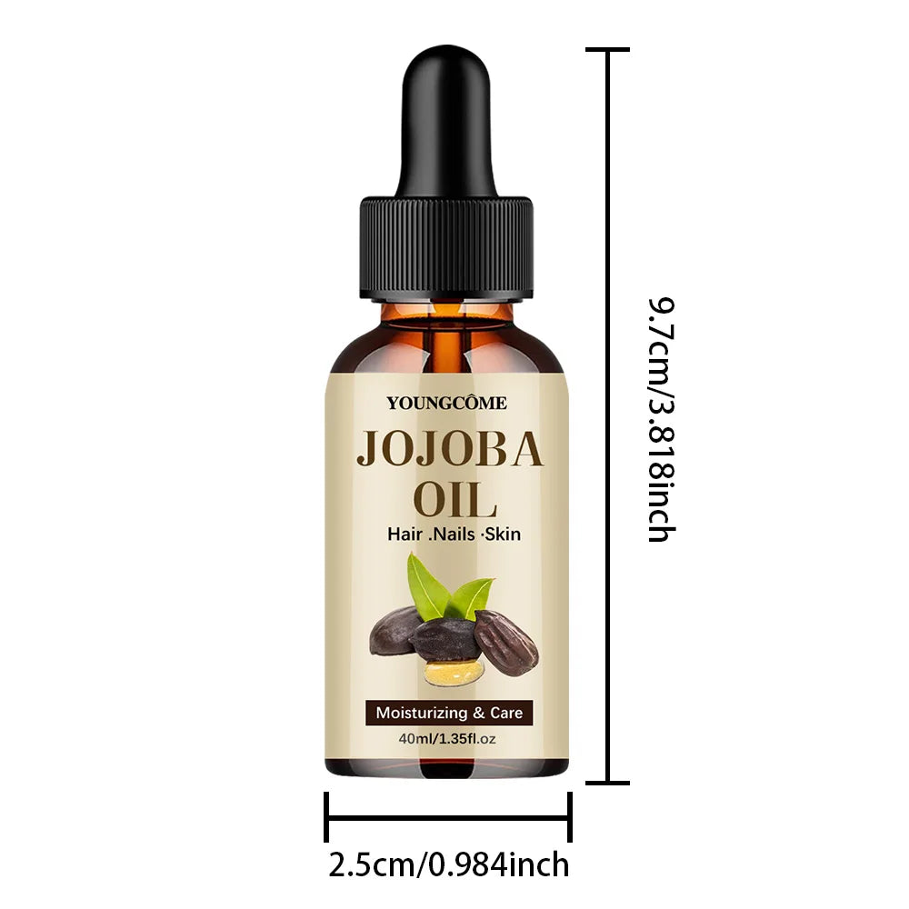 Natural Jojoba Oil Anti Aging Firming Skin Face Moisturizing Relaxing Massage Oil Hair Repair Skin Care Body Oil Peaceful Pleasures Health and Wellness 40ml