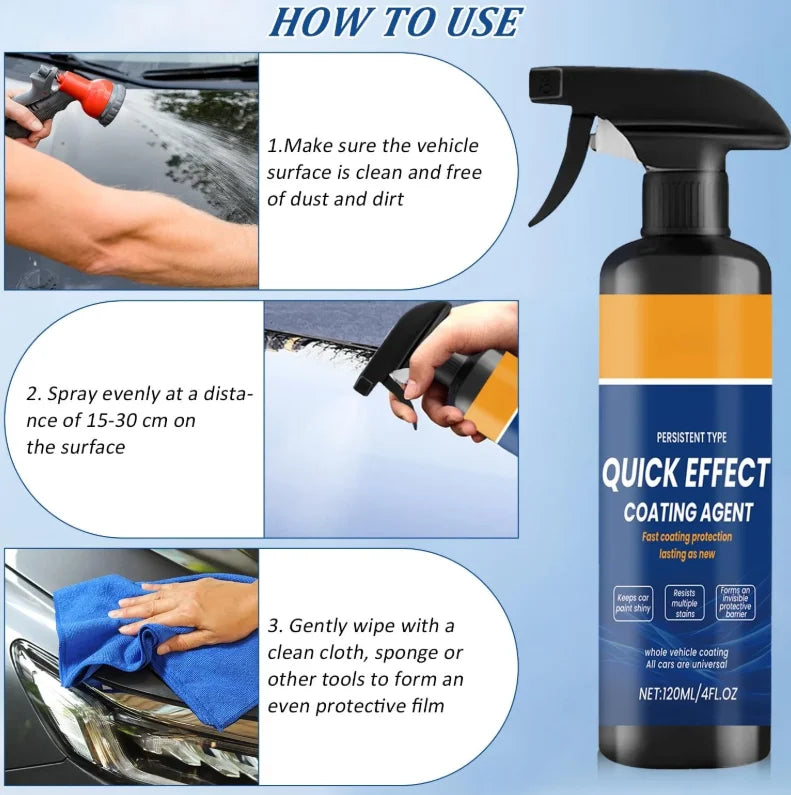 2026 Upgrade Car Nano Quick Restore Coating Spray 120ml Lasting Refurbishment Coating Agent Resists Multiple Stains Clean Spray Peaceful Pleasures Health and Wellness