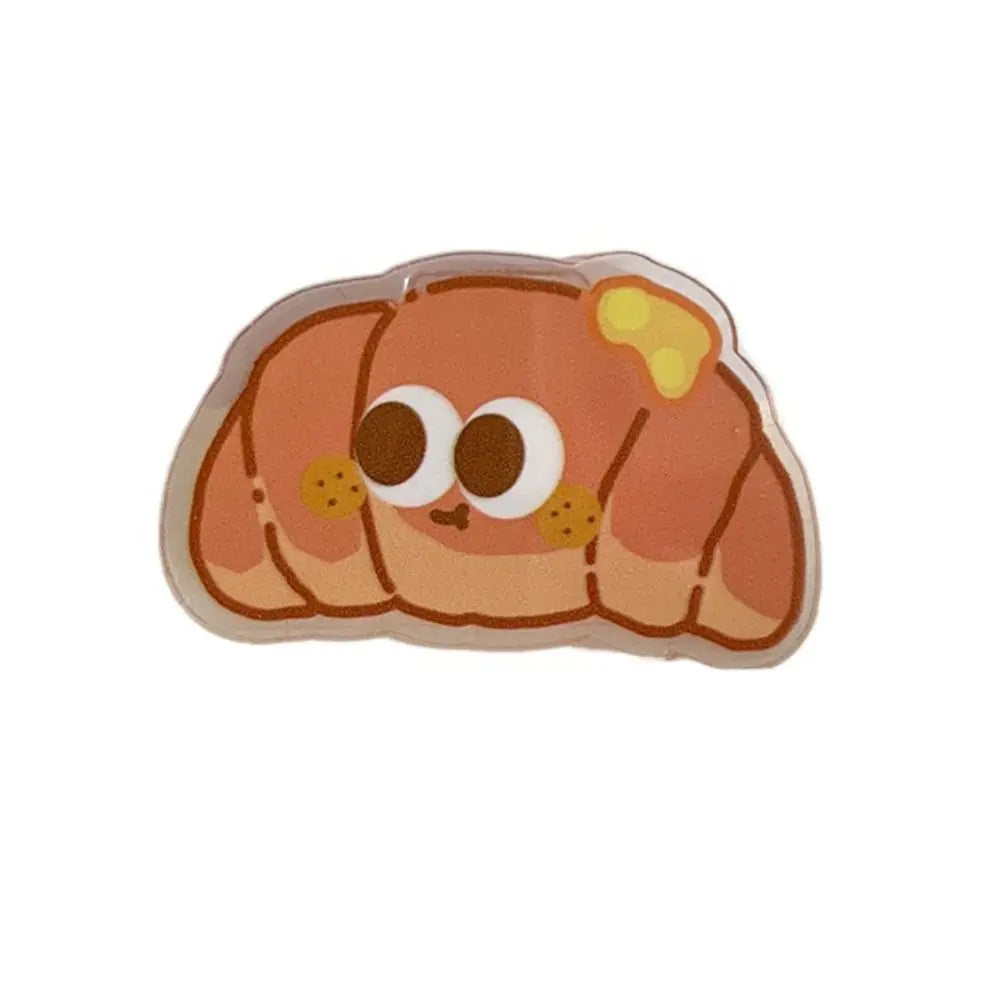 Office Supplies Bread Cute PP Clip Decorative Bookmark Cartoon Memo Clip Paperclip Acrylic Acrylic Paper Clip Desk Organizer Peaceful Pleasures Health and Wellness Croissant