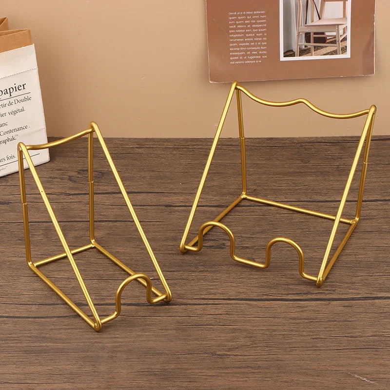 Countertop Wine Bottle Rack | Iron Display Stand Black & Gold