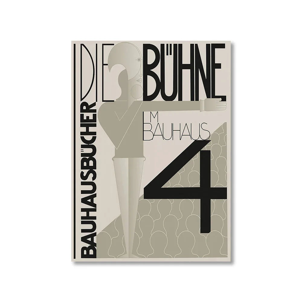 Modern Abstraction Wall Art Poster Prints Bauhaus Geometric Buildings Canvas Painting Picture for Bathroom Room Home Decor Peaceful Pleasures Health and Wellness 13 55x75cm