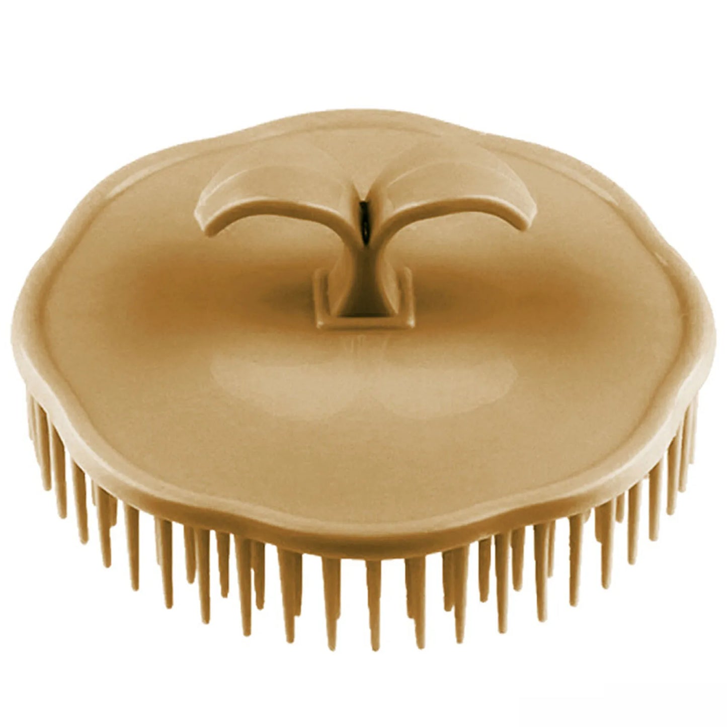 Silicone Shampoo Brush Head Scalp Massage Comb Hair Washing Comb Body Massage Brush Bath Shower Brush Salon Hairdressing Tool Peaceful Pleasures Health and Wellness Khaki