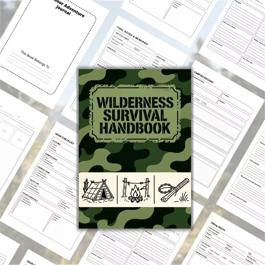 Adult Wilderness Survival Notebook, Outdoor Survival Guide And Planning Manual,For Backcountry Hiking Adventures Emergency Preps Peaceful Pleasures Health and Wellness