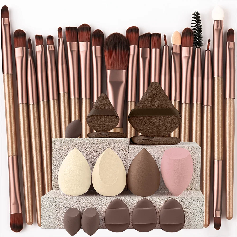 RUNTOIN 20Pcs Makeup Brush Set – Foundation, Blush & Eye