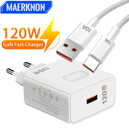120W GaN Fast Charger USB-C Quick Charge – iPhone & Samsung GaN Wall Charger Peaceful Pleasures Health and Wellness