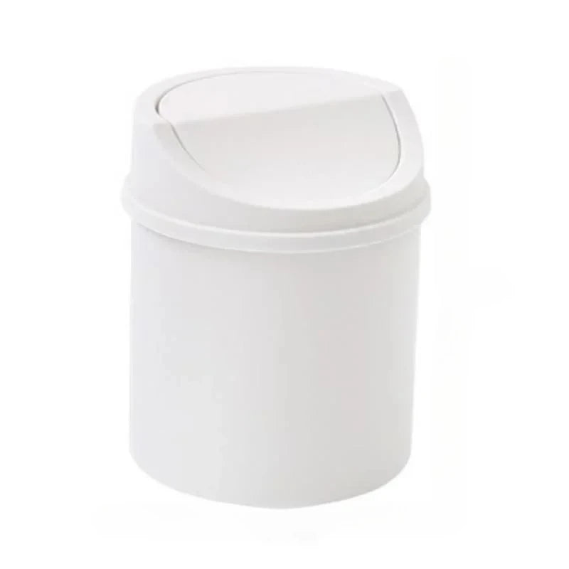 Mini Desktop Trash Can with Lid | Small Desk Waste Bin