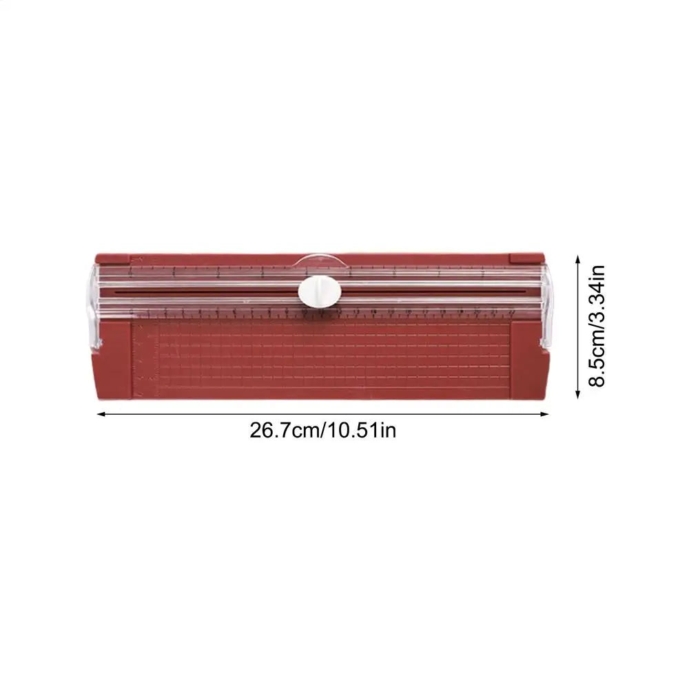 10.5" Heavy Duty Paper Trimmer Cutter with Side Ruler Paper Trimmer Cutter Peaceful Pleasures Health and Wellness CN Red