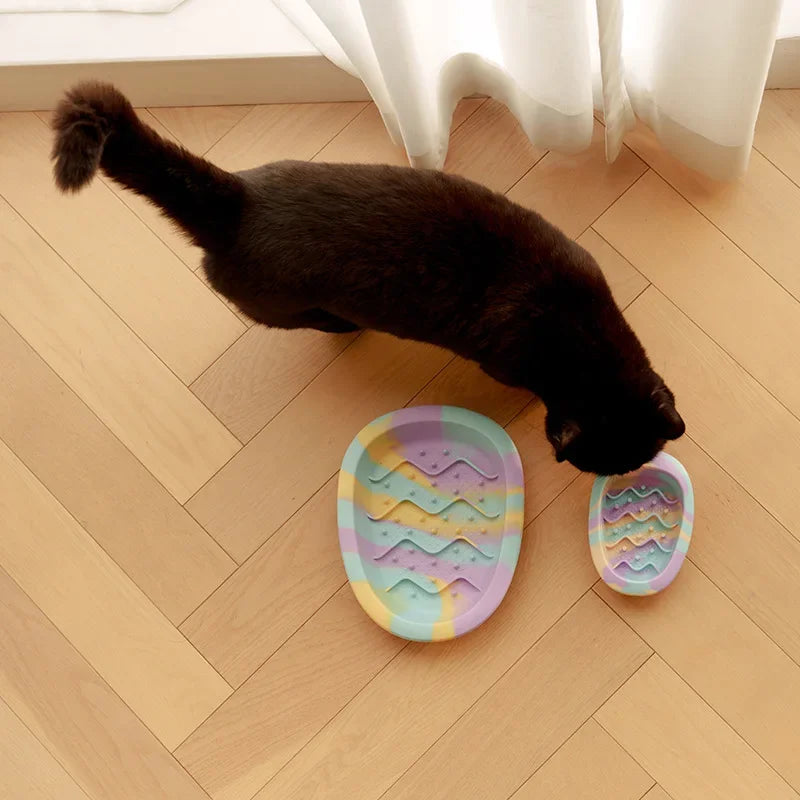 Anti Overturning Slow Eating Silicone Bowl for Cats and Dogs Universal Pet Bowl Anti Slip Small Medium Sized Dogs Anti Choking Peaceful Pleasures Health and Wellness