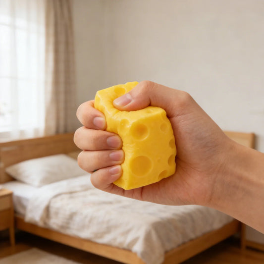 Squishy Cheese Squeeze Toy Relieve Anxiety Stress Ball Simulated Food Adult Kid Friendly Soften Shapeable Fingertip Sensory Toys Peaceful Pleasures Health and Wellness