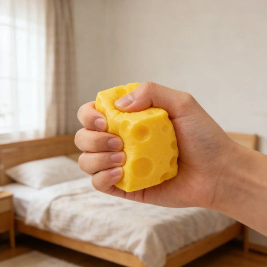 Squishy Cheese Squeeze Toy – Sensory Fidget Ball for Kids & Adults Squishy Sensory Toy Oasis Select