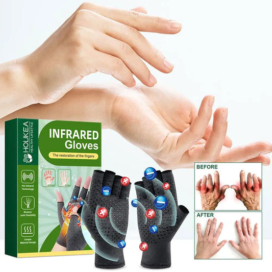 Arthritis Relief Compression Gloves Wrist Support & Circulation Stimulation, Daily Activity Care for Women & Men 1/2Pairs Peaceful Pleasures Health and Wellness