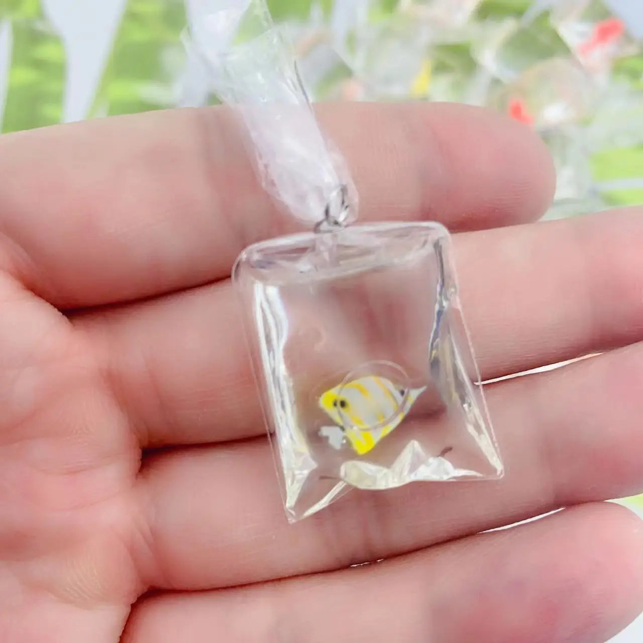 1pcs Coral Fish Bag Resin Charms Ocean Transparent Small Fish in Water Bag Jewelry Pendant Jewelry Handmade DIY Material Decor Peaceful Pleasures Health and Wellness 9